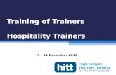 Training of Trainers Hospitality Trainers