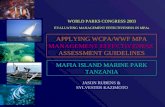 APPLYING WCPA/WWF MPA MANAGEMENT EFFECTIVENESS ASSESSMENT GUIDELINES