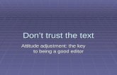 Don’t trust the text