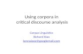 Using corpora in  critical discourse analysis