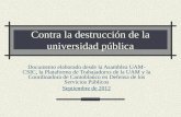 Contra la destrucción de la universidad pública