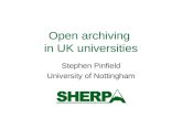 Open archiving  in UK universities
