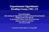 Experimental Algorithmics  Reading Group, UBC, CS