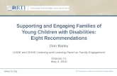 Supporting and Engaging Families of Young Children with Disabilities: Eight Recommendations