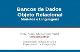 Bancos de Dados  Objeto Relacional Modelos e Linguagens