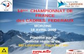 14 ème   CHAMPIONNAT DE FRANCE des CADRES  FEDERAUX
