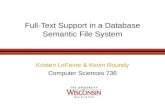 Full-Text Support in a Database Semantic File System
