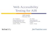 Web Accessibility  Testing for AIR