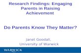 Research Findings: Engaging Parents in Raising Achievement  Do Parents Know They Matter?