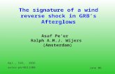 The signature of a wind reverse shock in GRB’s Afterglows