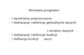 Struktura programu   dyrektywy preprocesora