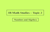 IB Math Studies – Topic 2