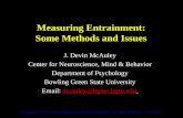 Measuring Entrainment: Some Methods and Issues