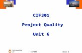 CIF301  Project Quality Unit 6