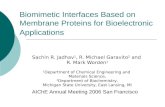 Biomimetic Interfaces Based on Membrane Proteins for Bioelectronic Applications