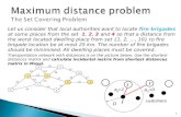 Maximum distance problem   The Set Covering Problem