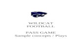 WILDCAT FOOTBALL PASS GAME Sample concepts / Plays
