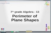 7 th  grade Algebra - 13 Perimeter of  Plane Shapes