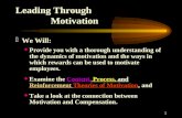 Leading Through               Motivation