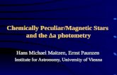 Chemically Peculiar/Magnetic Stars  and the  D a photometry