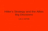 Hitler’s Strategy and the Allies Big Decisions