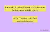 Status of Ultra-low Energy HPGe Detector for low-mass WIMP search