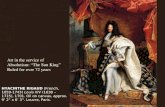 Art in the service of Absolutism: “The Sun King” Ruled for over 72 years