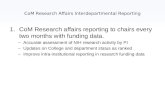 CoM Research Affairs Interdepartmental Reporting