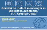 Servicii de instant messenger în Biblioteca Judeteana  V.A. Urechia  Galati