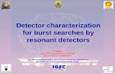 Detector characterization for burst searches by resonant detectors