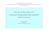 Are we at the outset of   a Second Automobile Revolution? Inquiries proposal Michel Freyssenet