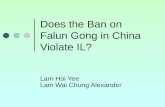 Does the Ban on  Falun Gong in China  Violate IL?
