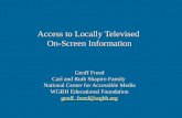 Access to Locally Televised  On-Screen Information