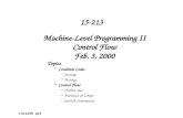 Machine-Level Programming II Control Flow Feb. 3, 2000