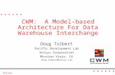 CWM:  A Model-based Architecture For Data Warehouse Interchange