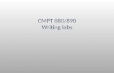 CMPT 880/890 Writing labs