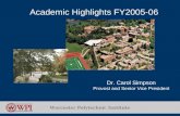 Academic Highlights FY2005-06