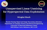 Unsupervised Linear Unmixing for Hyperspectral Data Exploitation Mingkai Hsueh