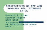 PERSPECTIVES ON PPP AND LONG-RUN REAL EXCHANGE RATES