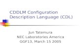CDDLM Configuration Description Language (CDL)