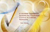 A Variable Bandwidth Scheme for Predictive Control in Cellular Networks