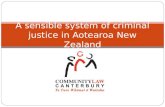 A sensible system of criminal justice in Aotearoa New Zealand