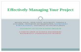 Effectively Managing Your Project