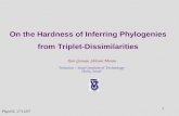 On the Hardness of Inferring Phylogenies from Triplet-Dissimilarities