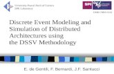 Discrete Event Modeling and Simulation of Distributed Architectures using  the DSSV Methodology