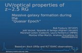 UV/optical properties of z~2.5 RG