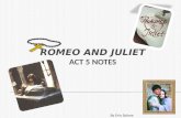 Romeo and Juliet Act 5 Notes