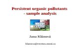 Persistent organic pollutants  - sample analysis Jana Klánová