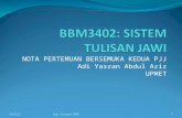 BBM3402: SISTEM TULISAN JAWI