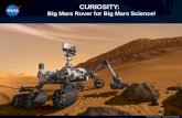 CURIOSITY:   Big Mars Rover for Big Mars Science!